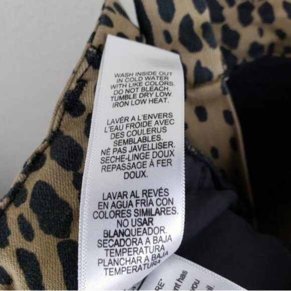 GOOD AMERICAN Good Waist Skinny Jeans Animal Print Cheetah size 25 Pinup Leopard - Picture 9 of 12